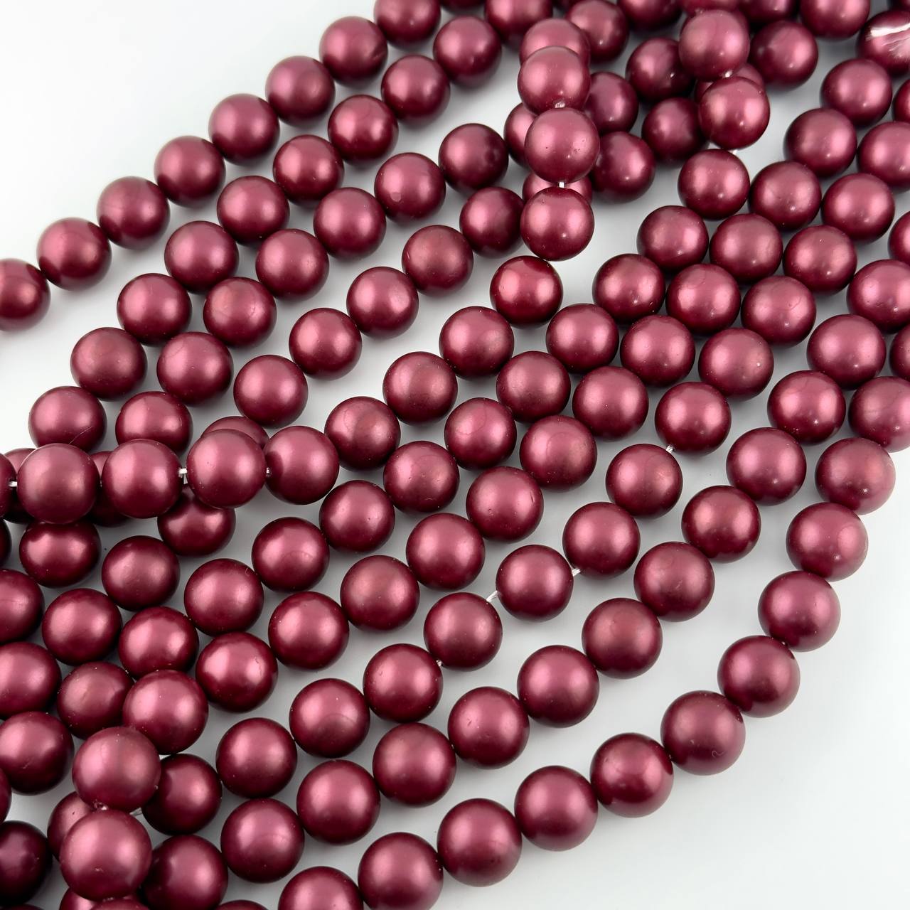 Бусины майорка матовая цвет бордовый размеры 4мм 5мм 8мм 10мм 12мм 14мм