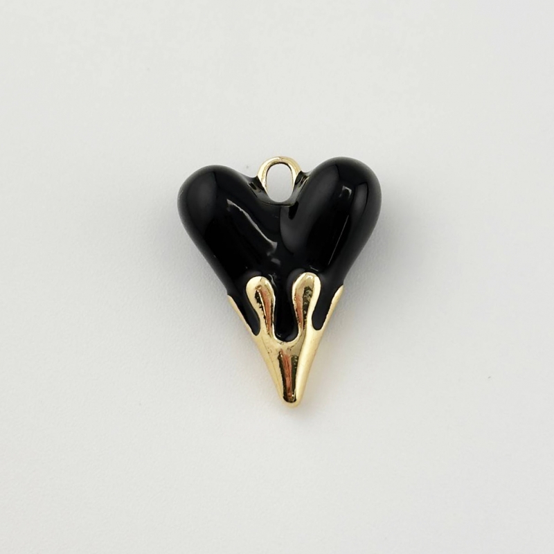 Подвеска сердце из эмали размер 19,6*24,6мм